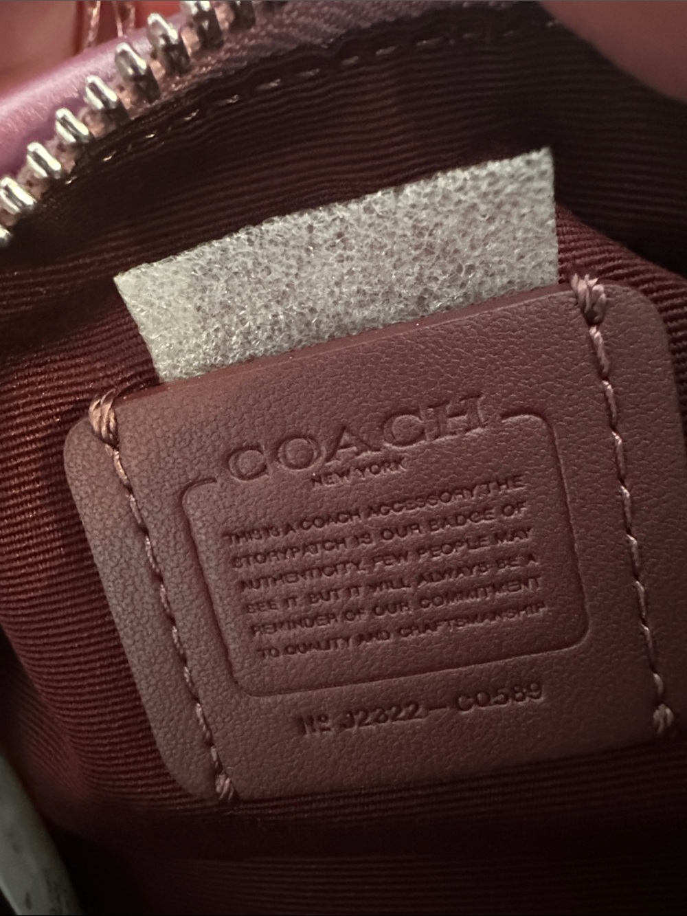 Coach Sequin Nolita Barrel  Bag in Lilac with Silver Hardware. - Picture 9 of 9